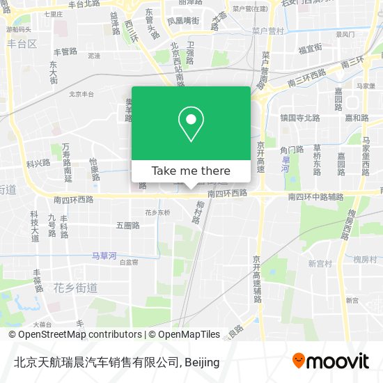 北京天航瑞晨汽车销售有限公司 map