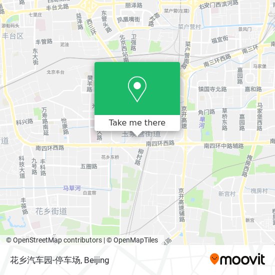 花乡汽车园-停车场 map