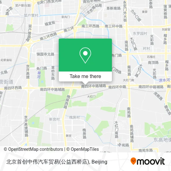 北京首创中伟汽车贸易(公益西桥店) map