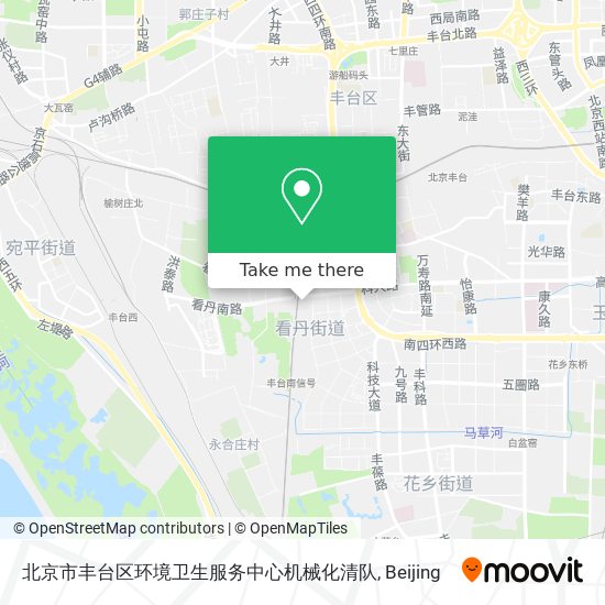 北京市丰台区环境卫生服务中心机械化清队 map