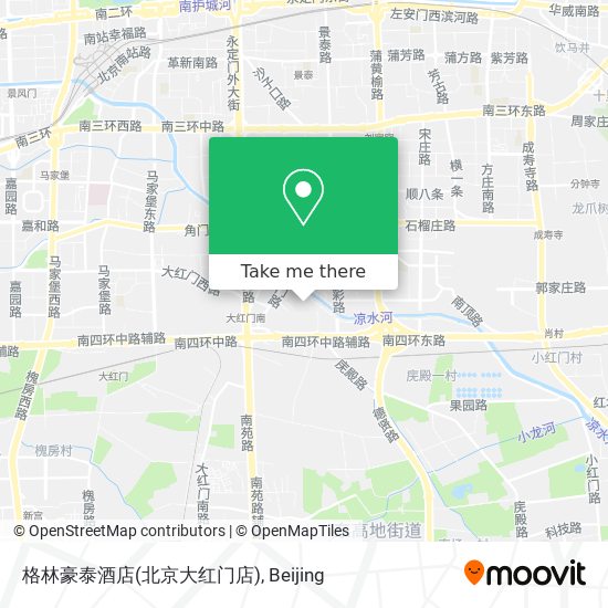 格林豪泰酒店(北京大红门店) map