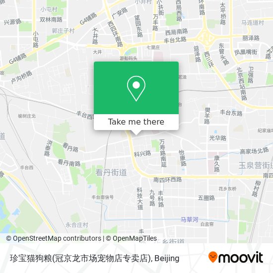 珍宝猫狗粮(冠京龙市场宠物店专卖店) map