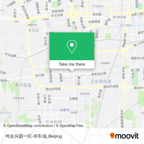 鸿业兴园一区-停车场 map