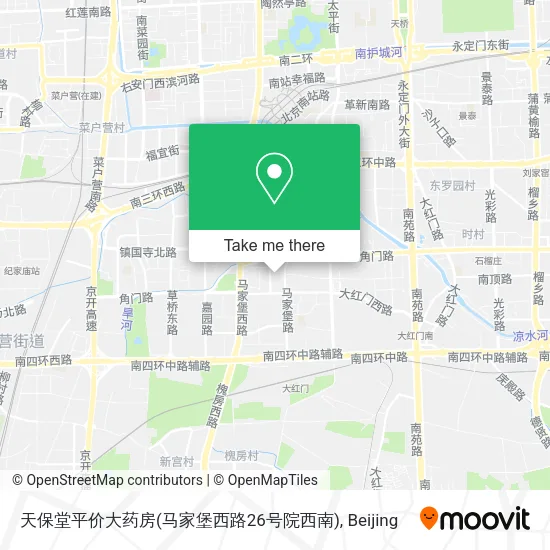 天保堂平价大药房(马家堡西路26号院西南) map