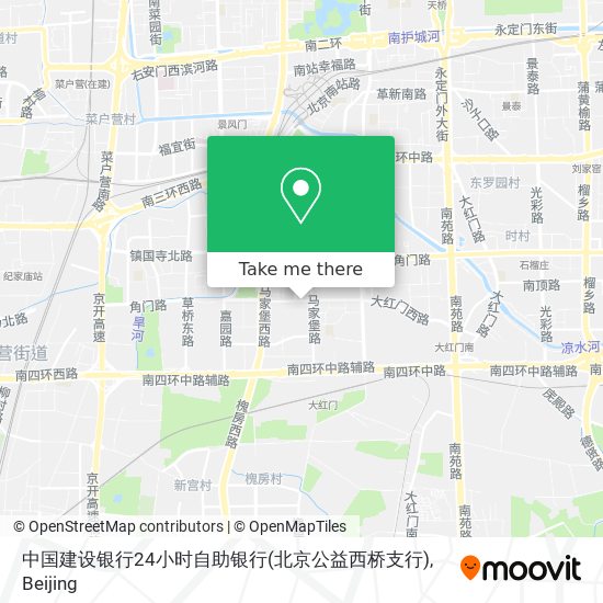 中国建设银行24小时自助银行(北京公益西桥支行) map