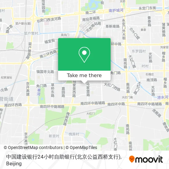 中国建设银行24小时自助银行(北京公益西桥支行) map