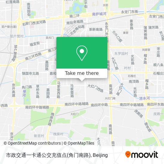 市政交通一卡通公交充值点(角门南路) map