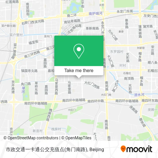 市政交通一卡通公交充值点(角门南路) map