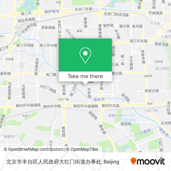 北京市丰台区人民政府大红门街道办事处 map