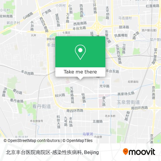北京丰台医院南院区-感染性疾病科 map
