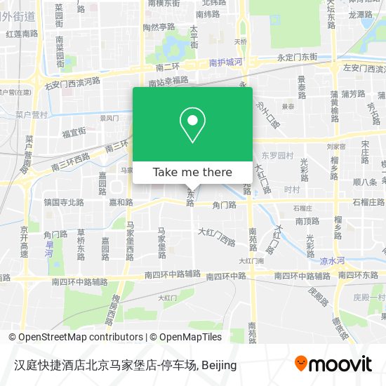 汉庭快捷酒店北京马家堡店-停车场 map