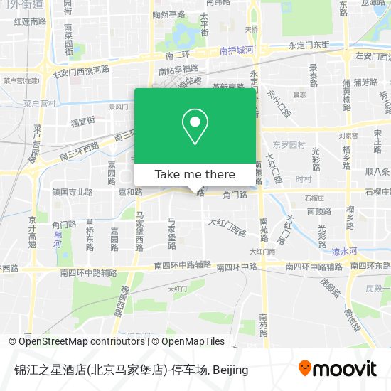 锦江之星酒店(北京马家堡店)-停车场 map