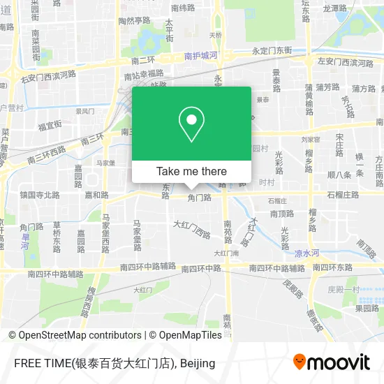 FREE TIME(银泰百货大红门店) map