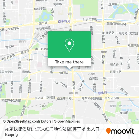 如家快捷酒店(北京大红门地铁站店)停车场-出入口 map