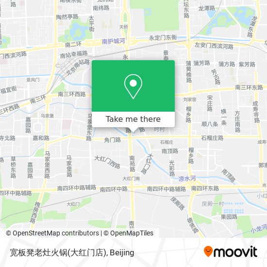 宽板凳老灶火锅(大红门店) map