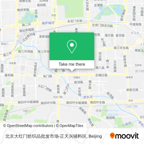 北京大红门纺织品批发市场-正天兴辅料区 map