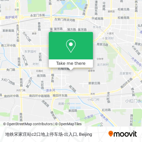 地铁宋家庄站c2口地上停车场-出入口 map