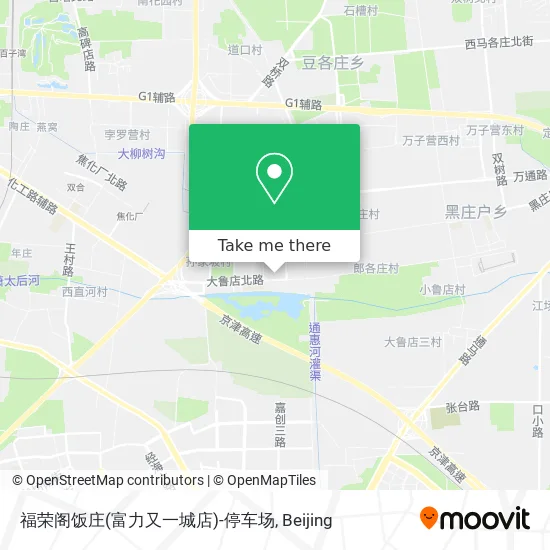 福荣阁饭庄(富力又一城店)-停车场 map