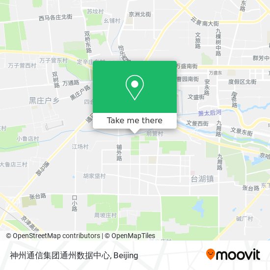 神州通信集团通州数据中心 map