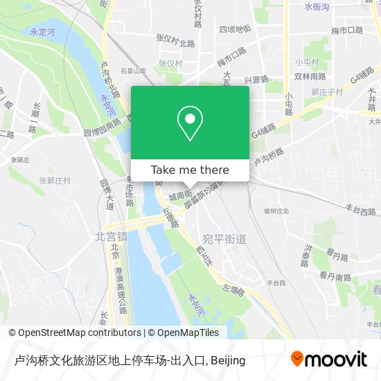 卢沟桥文化旅游区地上停车场-出入口 map