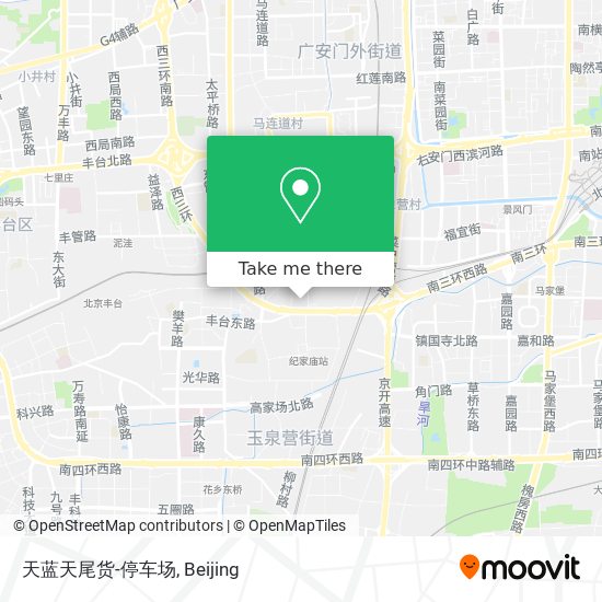 天蓝天尾货-停车场 map