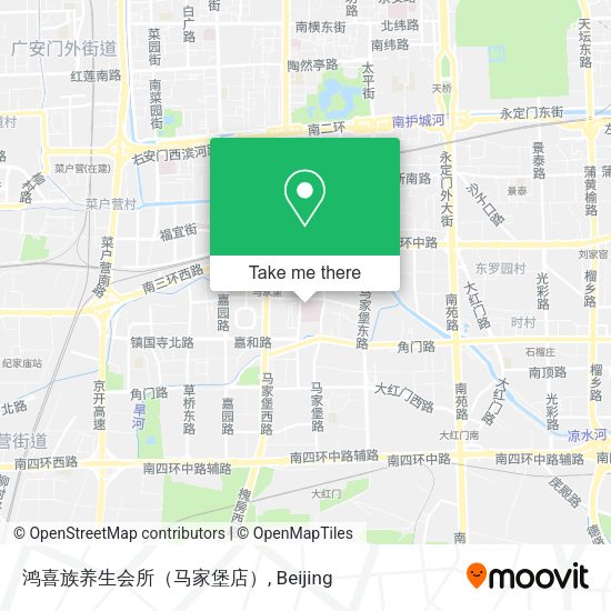 鸿喜族养生会所（马家堡店） map