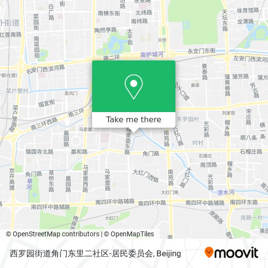 西罗园街道角门东里二社区-居民委员会 map