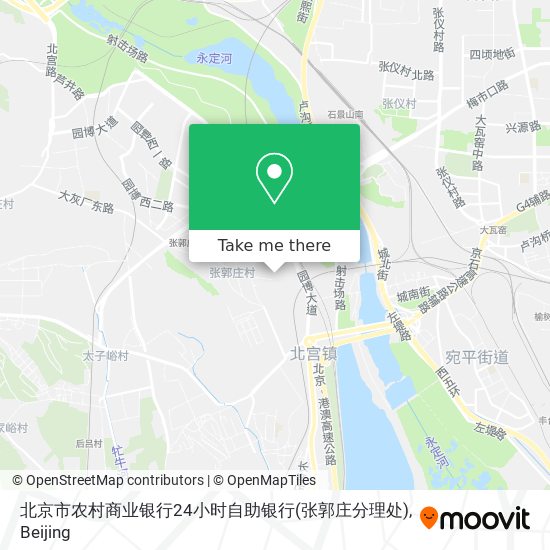 北京市农村商业银行24小时自助银行(张郭庄分理处) map