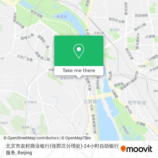 北京市农村商业银行(张郭庄分理处)-24小时自助银行服务 map