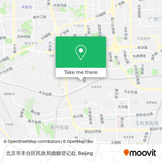 北京市丰台区民政局婚姻登记处 map