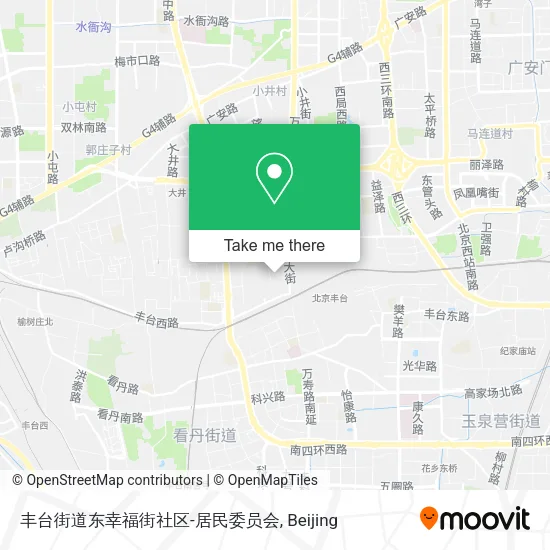 丰台街道东幸福街社区-居民委员会 map