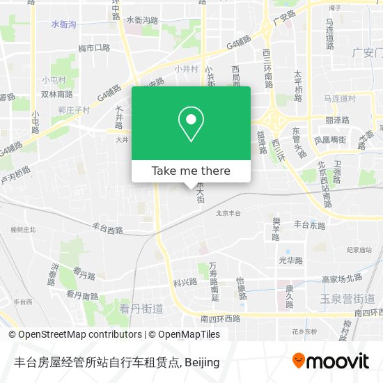 丰台房屋经管所站自行车租赁点 map