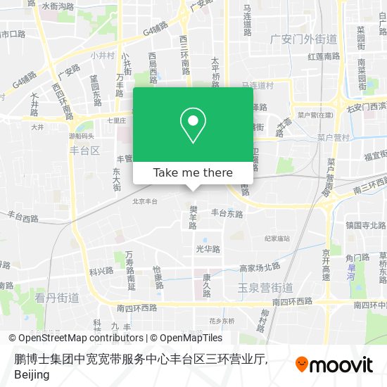 鹏博士集团中宽宽带服务中心丰台区三环营业厅 map