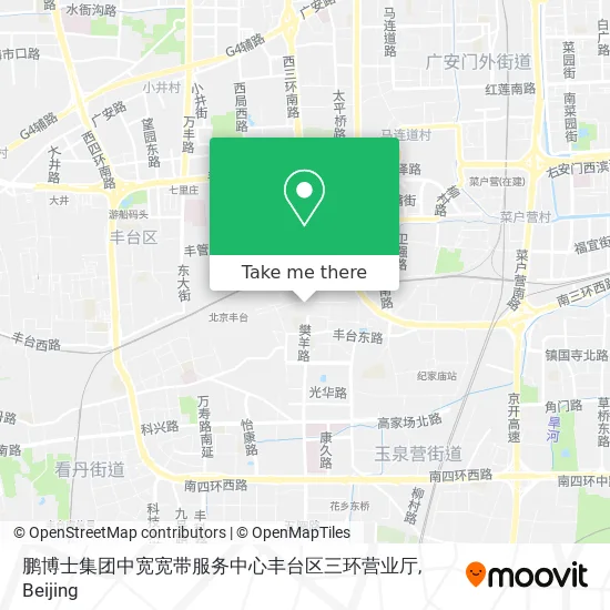 鹏博士集团中宽宽带服务中心丰台区三环营业厅 map