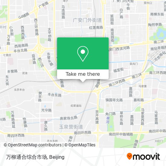 万柳通合综合市场 map