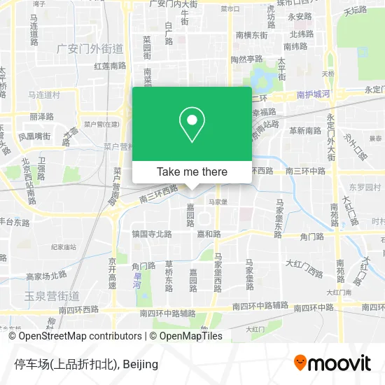 停车场(上品折扣北) map