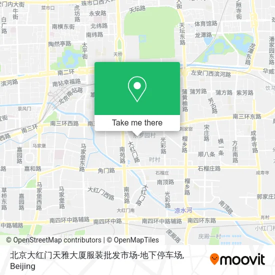 北京大红门天雅大厦服装批发市场-地下停车场 map