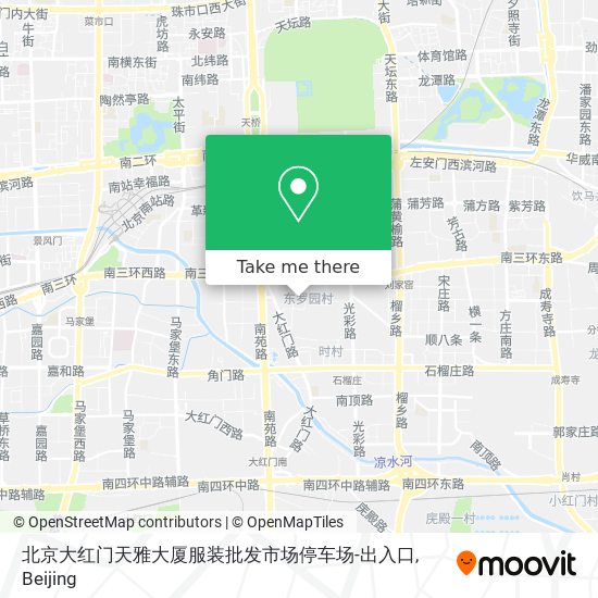 北京大红门天雅大厦服装批发市场停车场-出入口 map
