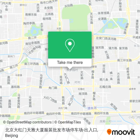北京大红门天雅大厦服装批发市场停车场-出入口 map