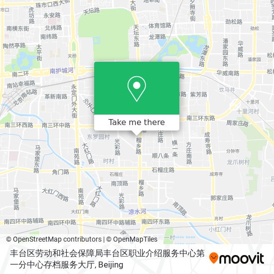 丰台区劳动和社会保障局丰台区职业介绍服务中心第一分中心存档服务大厅 map