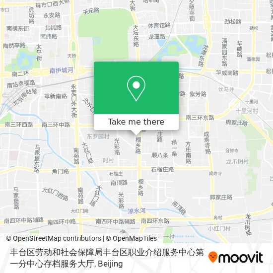 丰台区劳动和社会保障局丰台区职业介绍服务中心第一分中心存档服务大厅 map