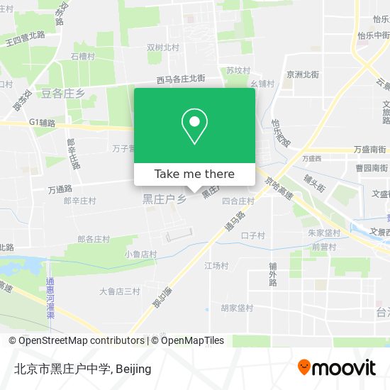 北京市黑庄户中学 map