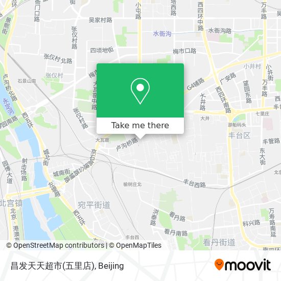 昌发天天超市(五里店) map