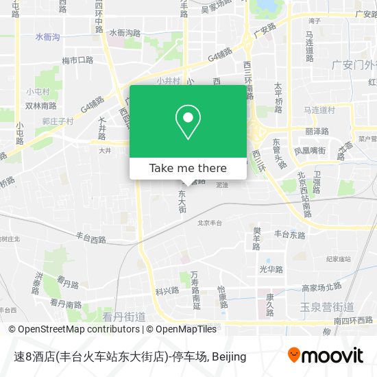 速8酒店(丰台火车站东大街店)-停车场 map