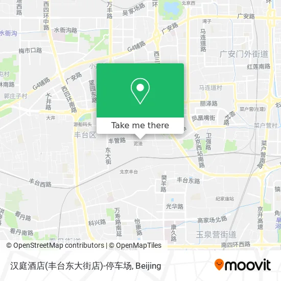 汉庭酒店(丰台东大街店)-停车场 map