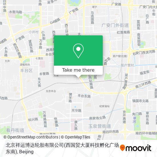 北京祥运博达轮胎有限公司(西国贸大厦科技孵化广场东南) map