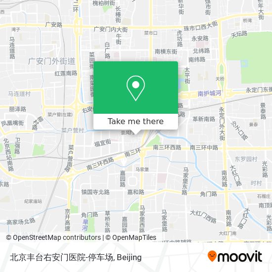 北京丰台右安门医院-停车场 map