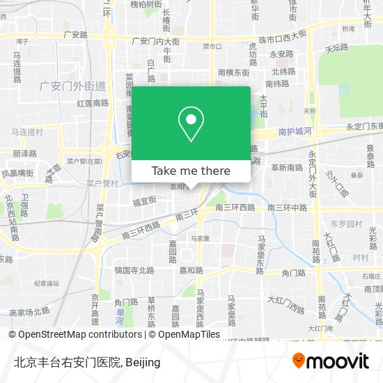 北京丰台右安门医院 map