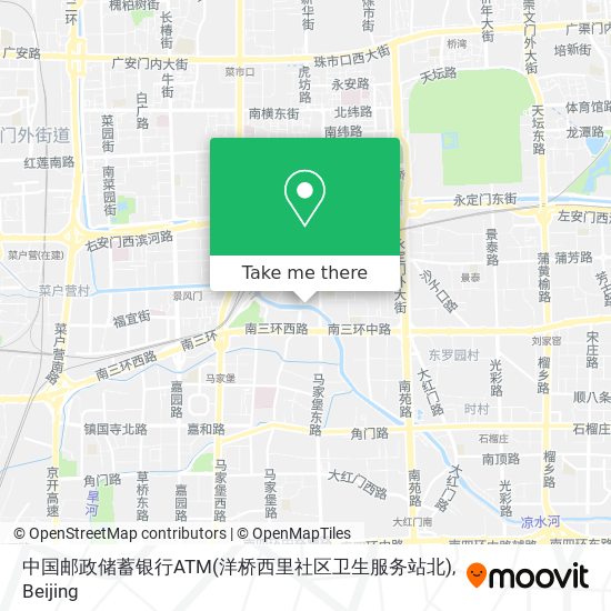 中国邮政储蓄银行ATM(洋桥西里社区卫生服务站北) map