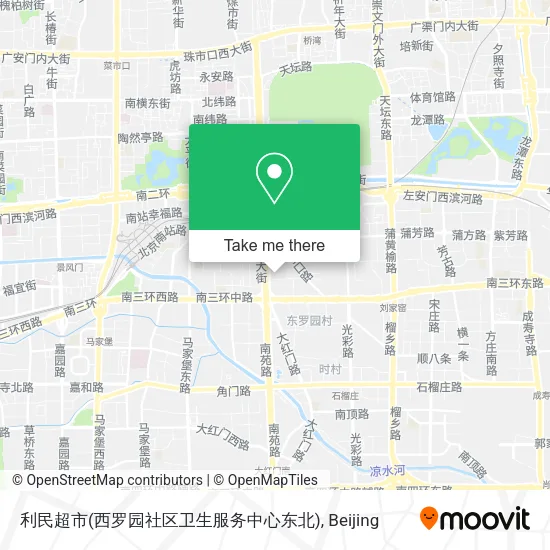 利民超市(西罗园社区卫生服务中心东北) map